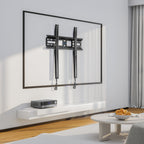 MOUNTUP Fixed TV Wall Mount for Most 26-55 Inch LED, LCD and Plasma TVs, 1" Low Profile & Space Saving Flat TV Bracket with Quick Release Lock Max VESA 400x400mm up to 99 lbs Fits 12"-16" Wood Studs YMU0013